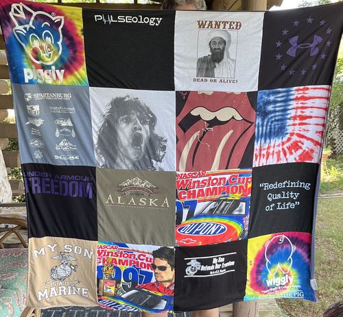 T-shirt quilt featuring winston cup champions by Samuel from SC