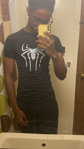 Customer photo review of Web Slinging Compression Shirt
