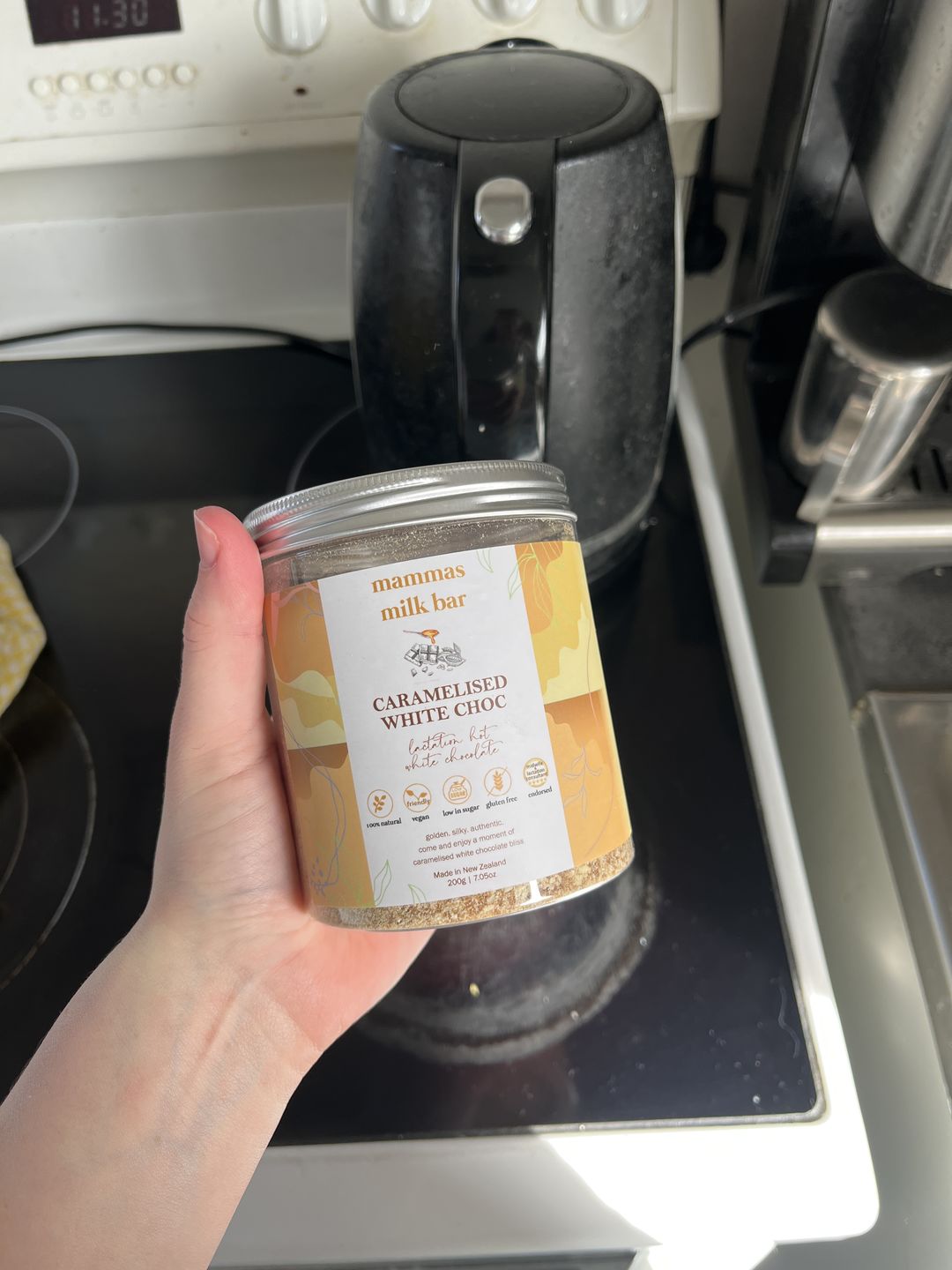 Customer photo review of Lactation Caramelised White Hot Chocolate