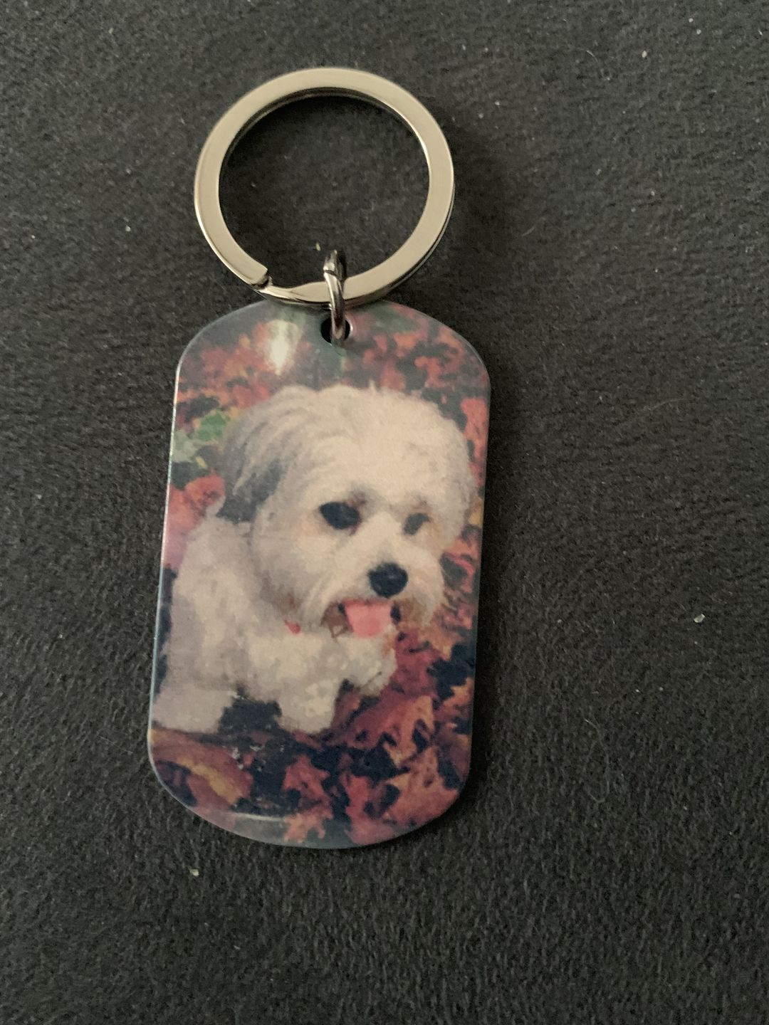 Customer photo review of Voor altijd in mijn hart  - Gepersonaliseerde Dog Tag Sleutelhanger