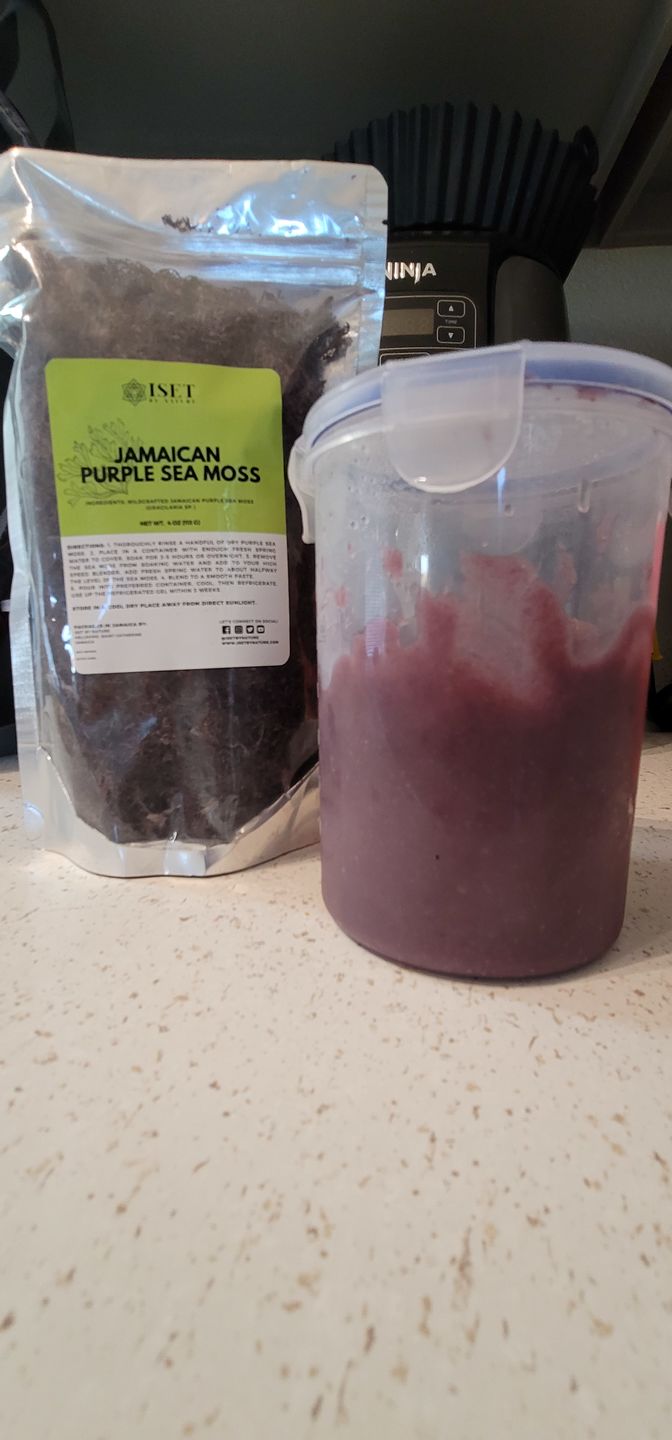 Customer photo review of Jamaican Purple Sea Moss (Raw, Wildcrafted)