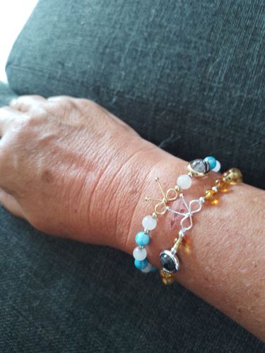 Customer photo review of Bracelet Apaisant en Ambre de Birmanie | Argent 925