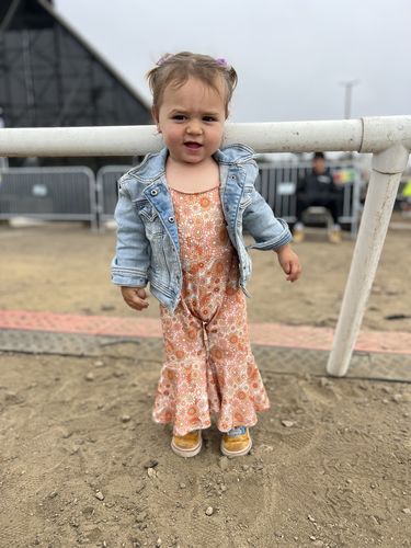 Customer photo review of Remi Flare Jumpsuit - Floral 1