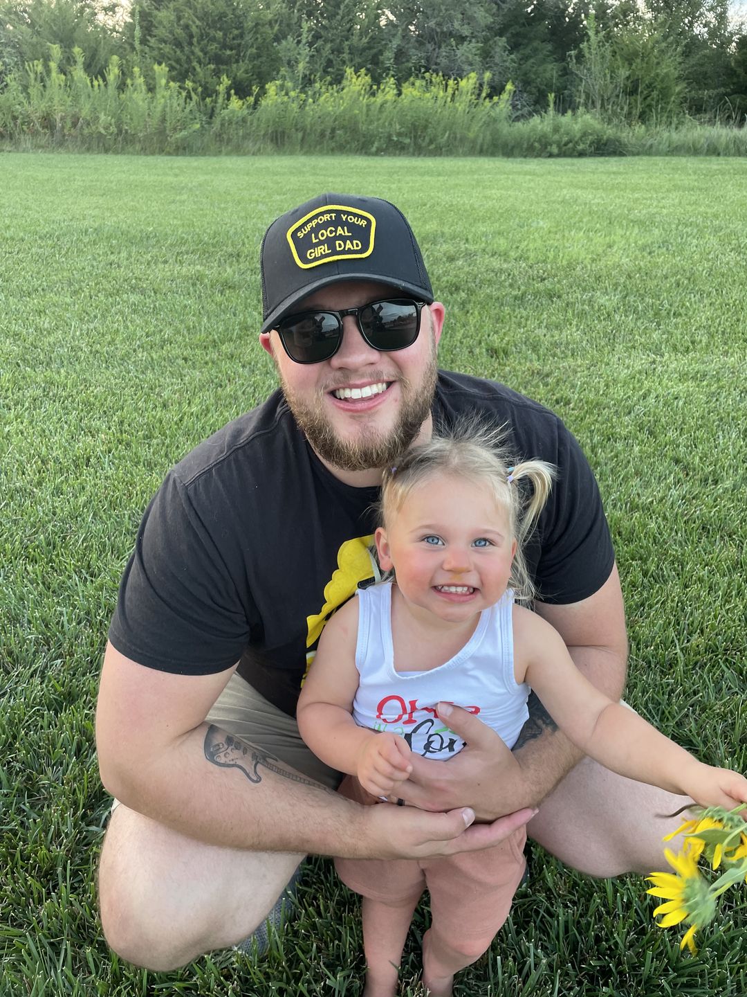 Customer photo review of Support Your Local Girl Dad Patch Hat