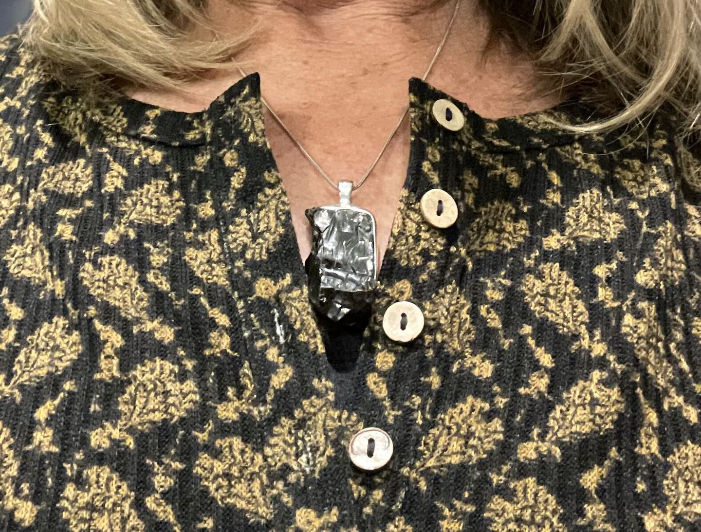 Customer photo review of Elite Shungite Pendant, 16g, Sterling Silver Setting by Lost Wax Casting