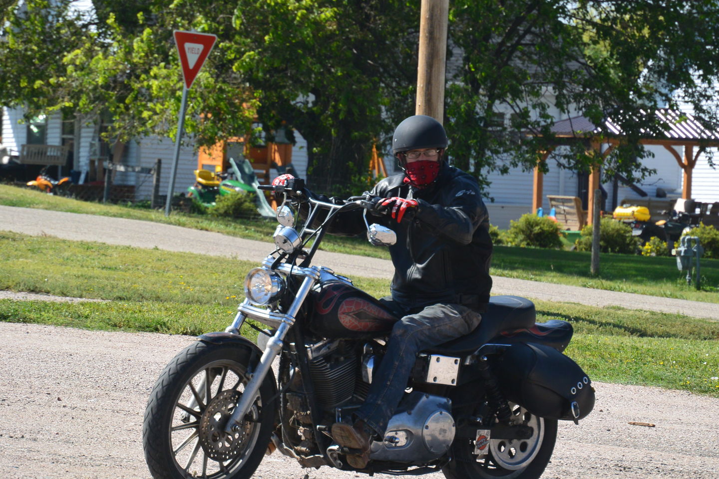 Customer photo review of D.O.T. DAYTONA SKULL CAP W/ INNER SHIELD- DULL BLACK