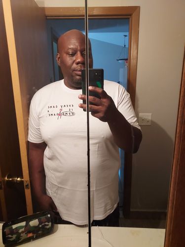 Customer photo review of BG T-Shirt (white)