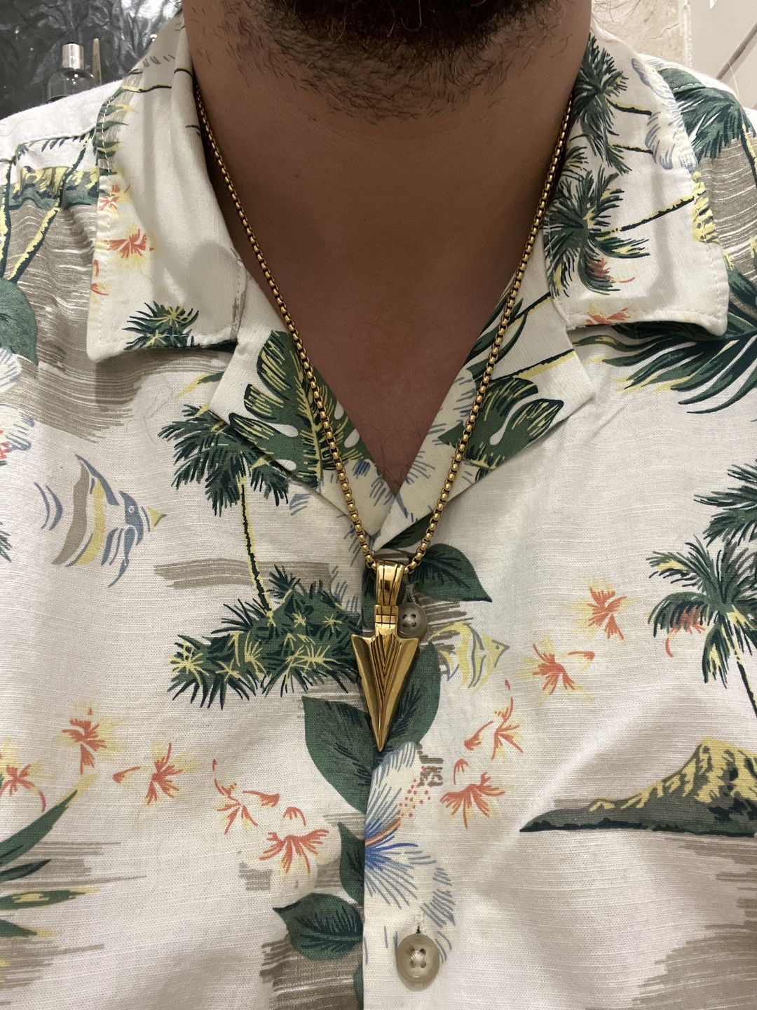 Customer photo review of ARROW GOLDEN. - NECKLACE