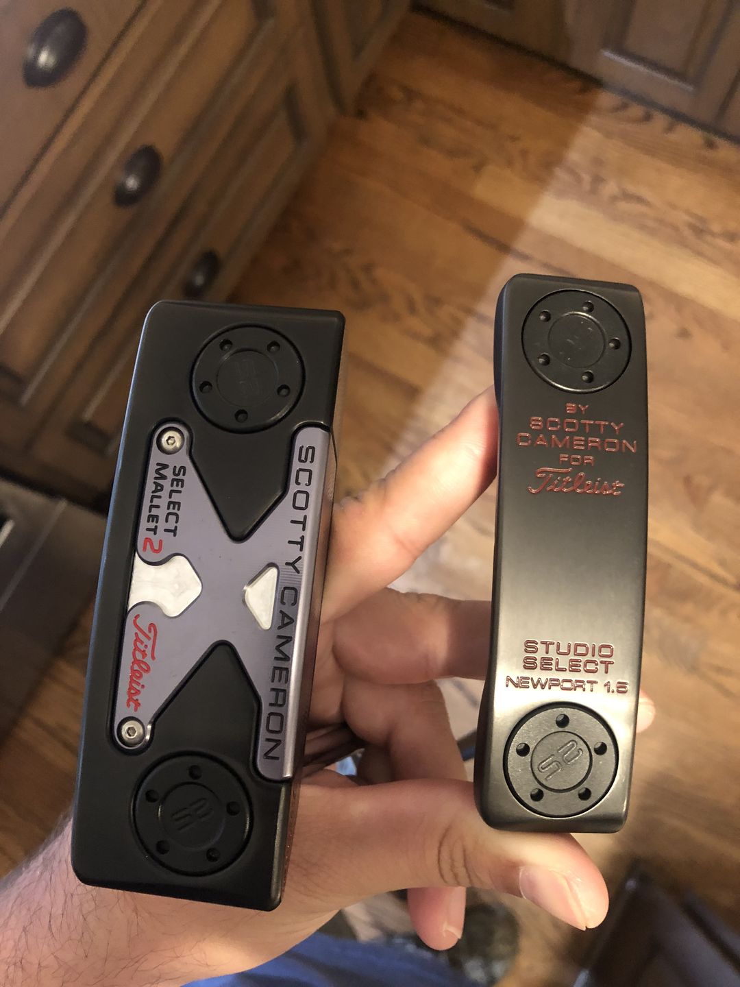 Customer photo review of Satin Black PVD Head Weights Compatible With Scotty Cameron Large Thread Putters