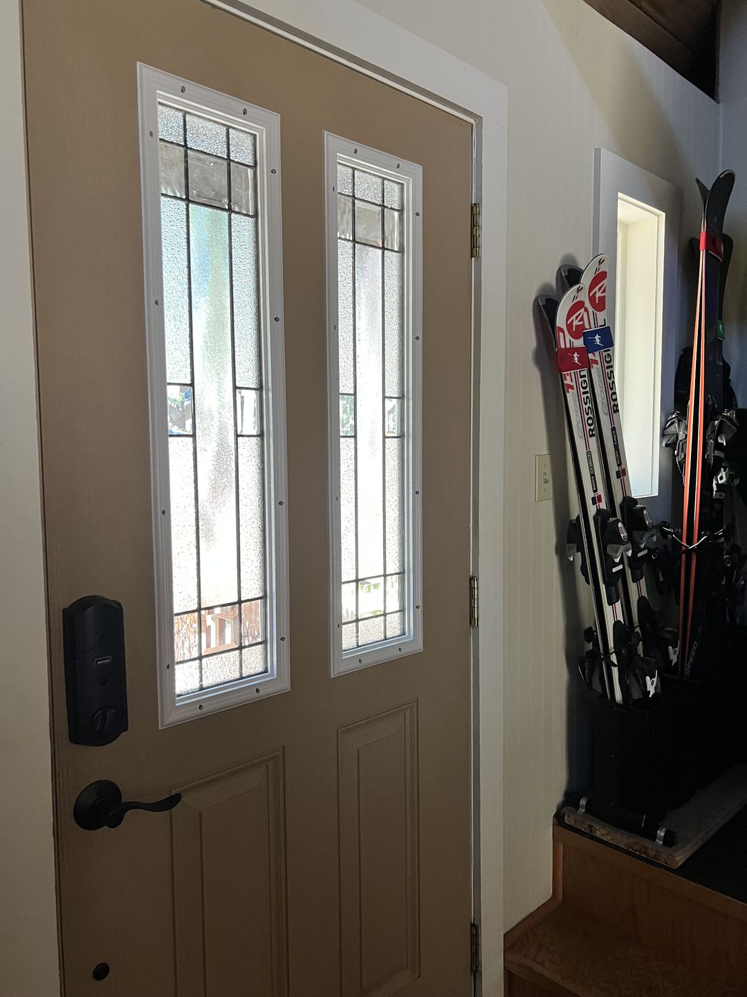 Customer photo review of Portland Glass and Frame Kit (Half Sidelite 10" x 38" Frame Size)