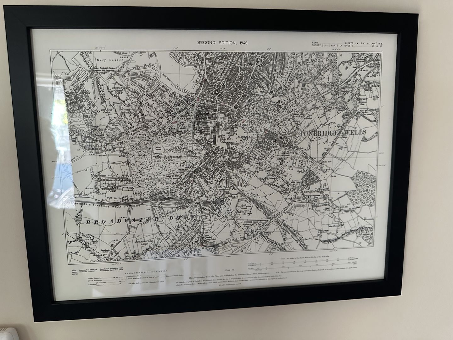Customer photo review of Personalised Old Map - Make Your Own 1800s and 1900s Ordnance Survey Postcode Map