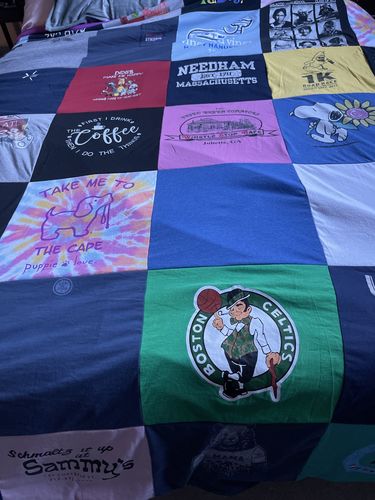 T-shirt quilt featuring boston celtics by Meryl from MA