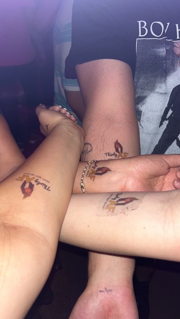 Customer photo review of Birthday AF - Temporary Tattoo