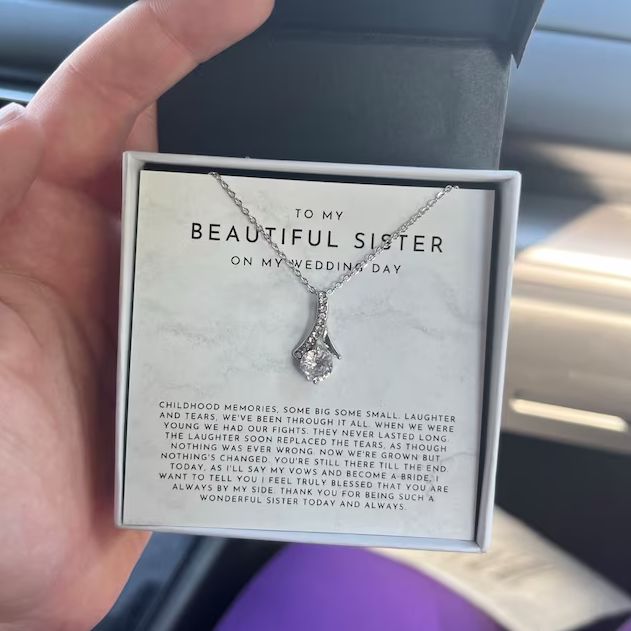 Customer photo review of Maid Of Honor Gift Sister, Sister Wedding Gift