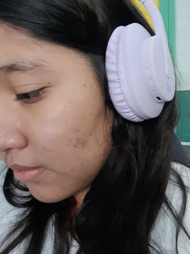 Customer photo review of Audífonos inalámbricos On ear | STF Neo ANC | Cancelación de ruido 40 hrs uso Lila