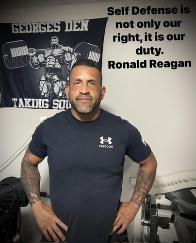 Customer photo review of Personalized Muscle Man Wall Tapestry 10203