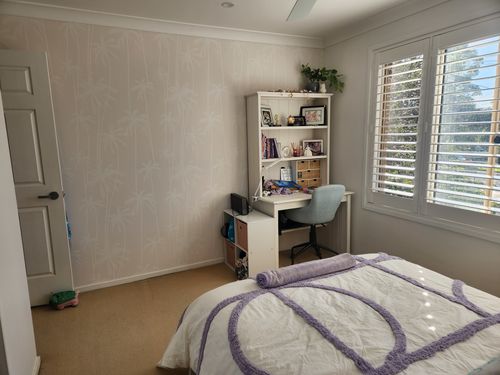 Customer photo review of Good Palms Soft Sand Wallpaper