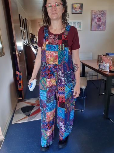 Customer photo review of Bohemian Romper Jumpsuit - Blue