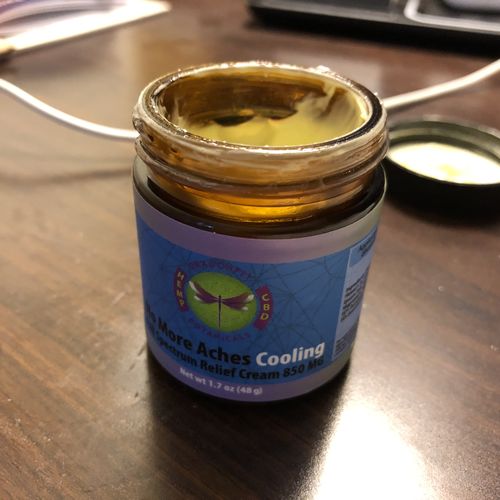 Customer photo review of No More Aches Cooling Full Spectrum Hemp CBD Topical Cream