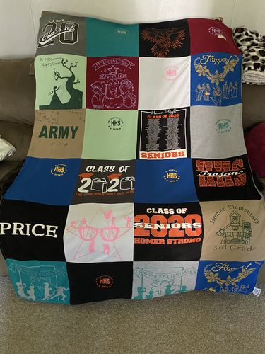 T-shirt quilt from honor high school by Tonya from MI