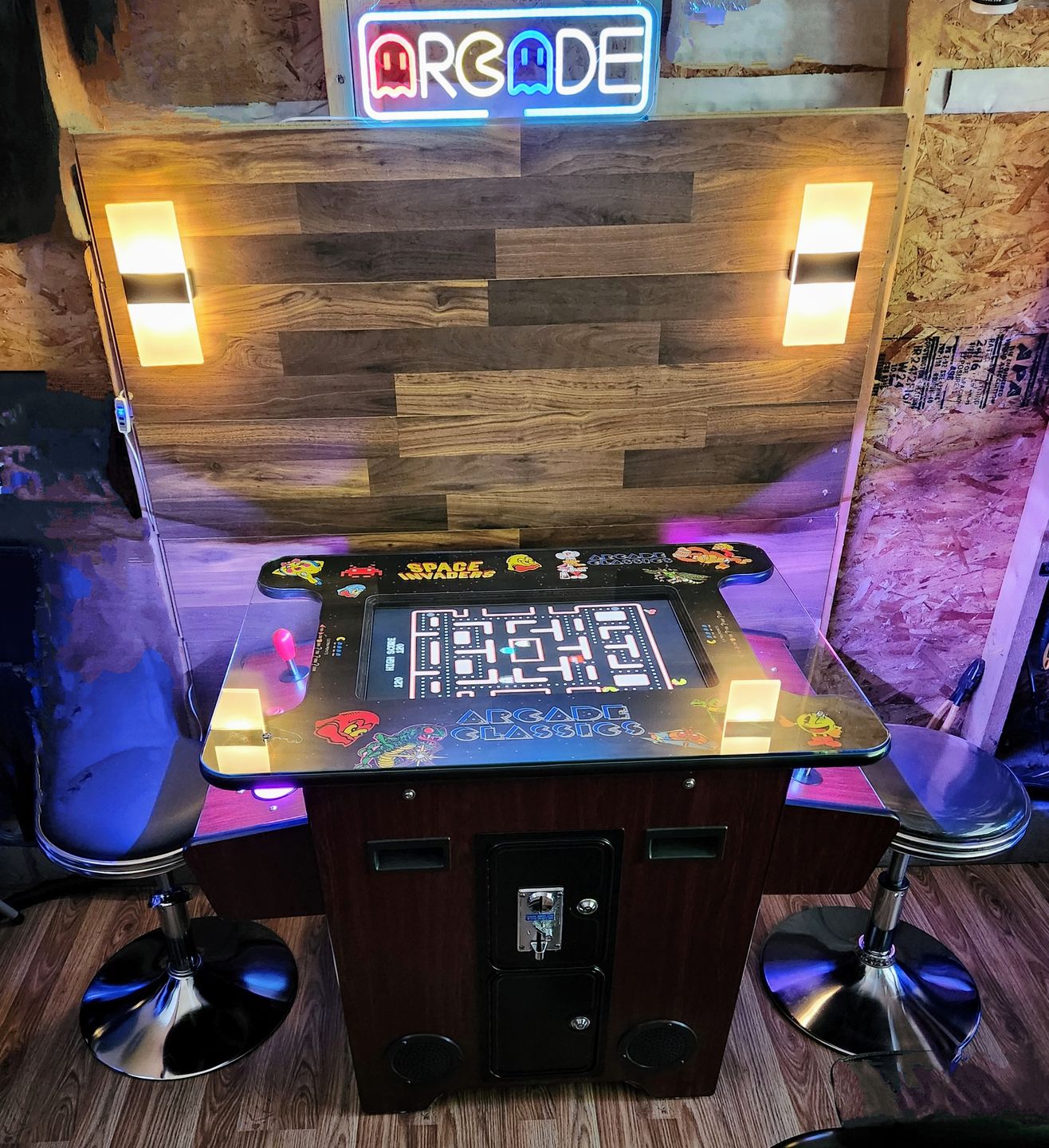 Customer photo review of Cocktail Arcade Machine 412 w/ Track Ball - Blk retro