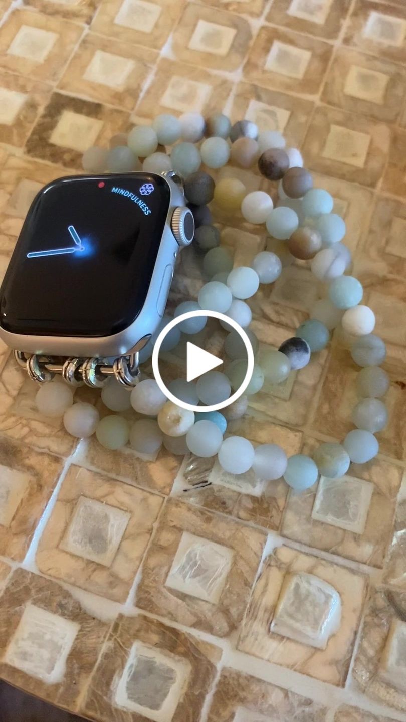 Customer video review of Amazonite Jasper Stretch Apple Watch Strap