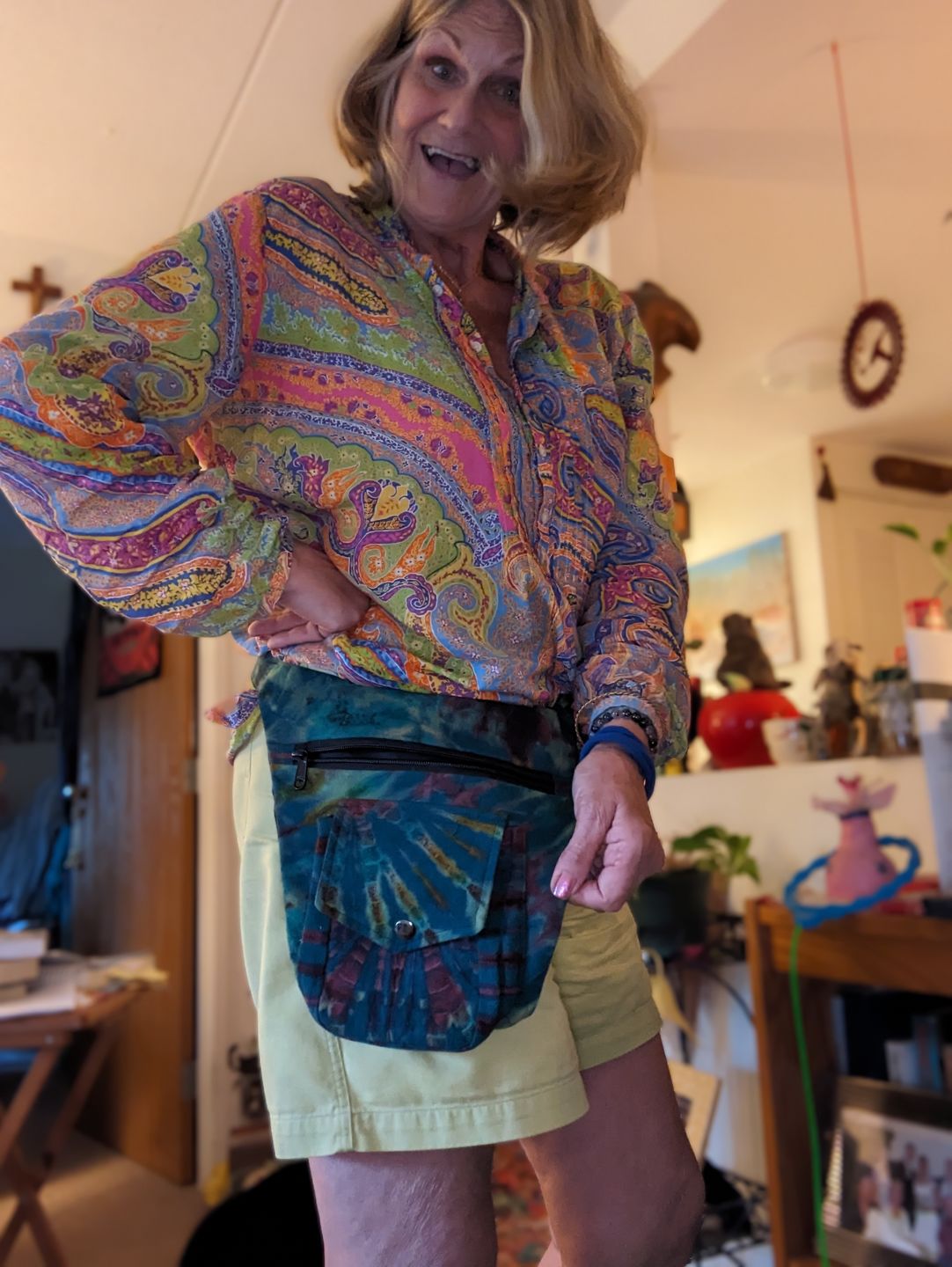 Customer photo review of Day Tripper Tie Dye Fanny Pack