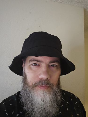 Customer photo review of Big Black Bucket Hat