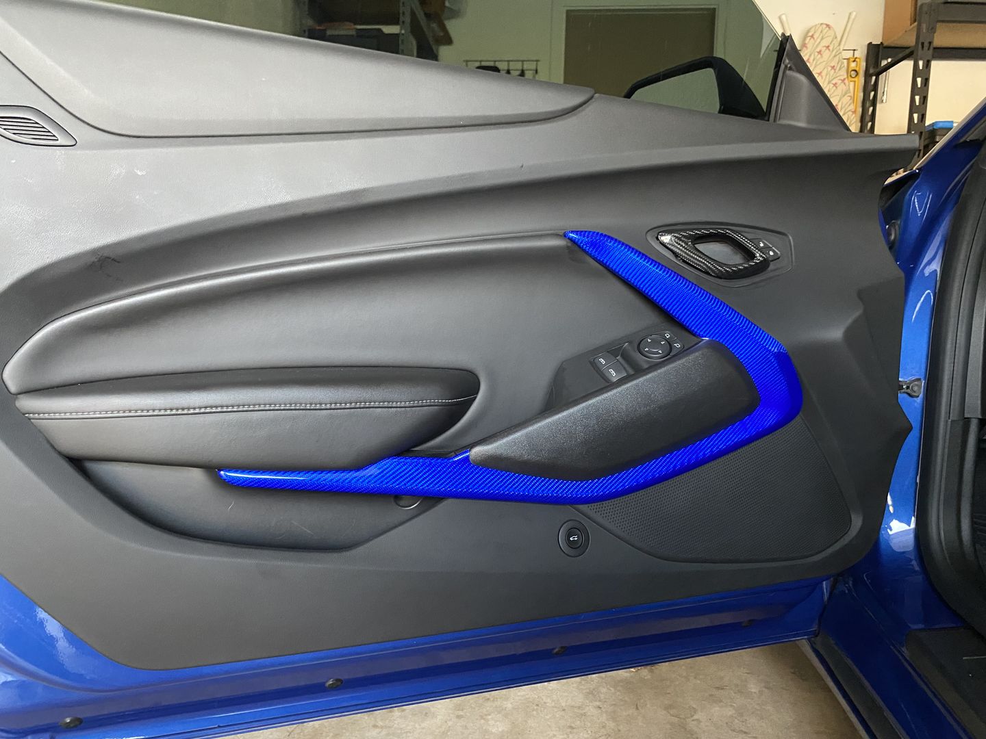 Customer photo review of Real Carbon Fiber Interior Door Panel Chrome Trim Cover For 2016-2023 Chevy Camaro