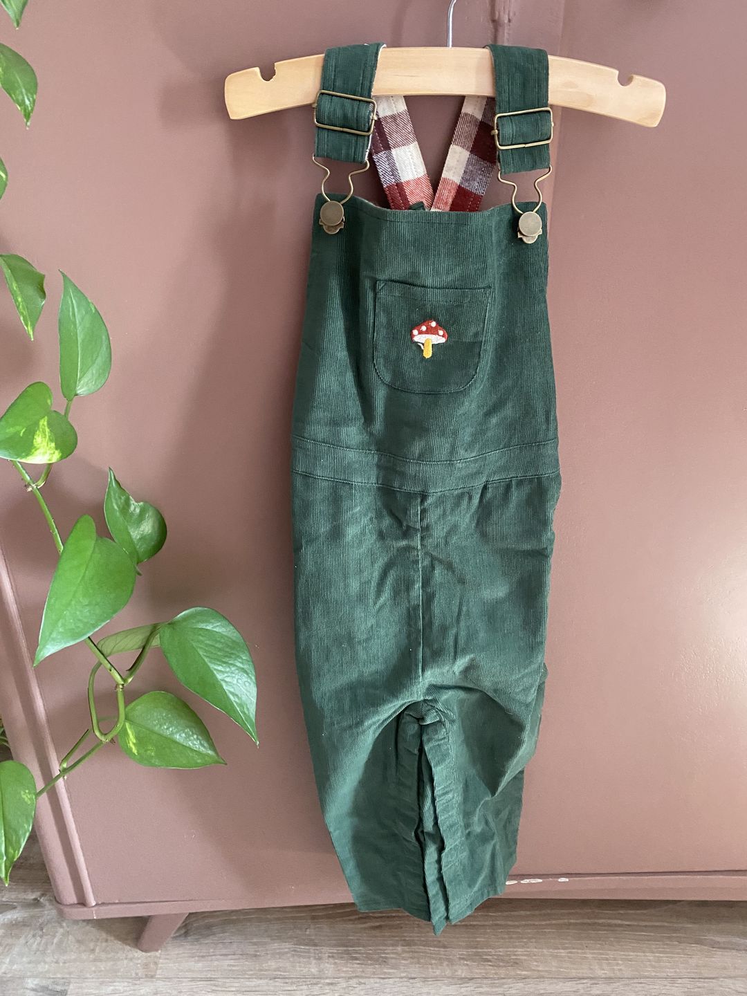 Customer photo review of Embroidered Toadstool Classic Corduroy Dungarees