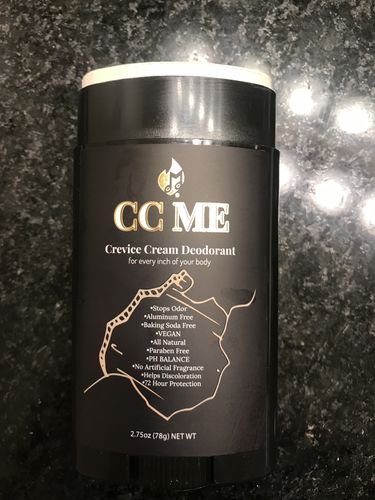 Customer photo review of CC ME Crevice Cream Natural Body Deodorant for Private Parts & Underarms