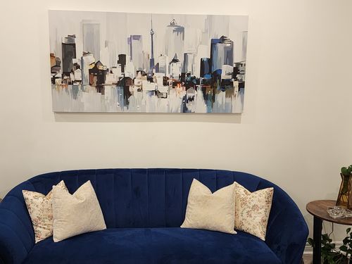Customer photo review of 'Abstract Toronto' Framed Canvas