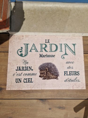 Customer photo review of Joie dans le jardin – Extérieur-paillasson