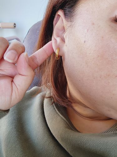 Customer photo review of The Adina Earrings