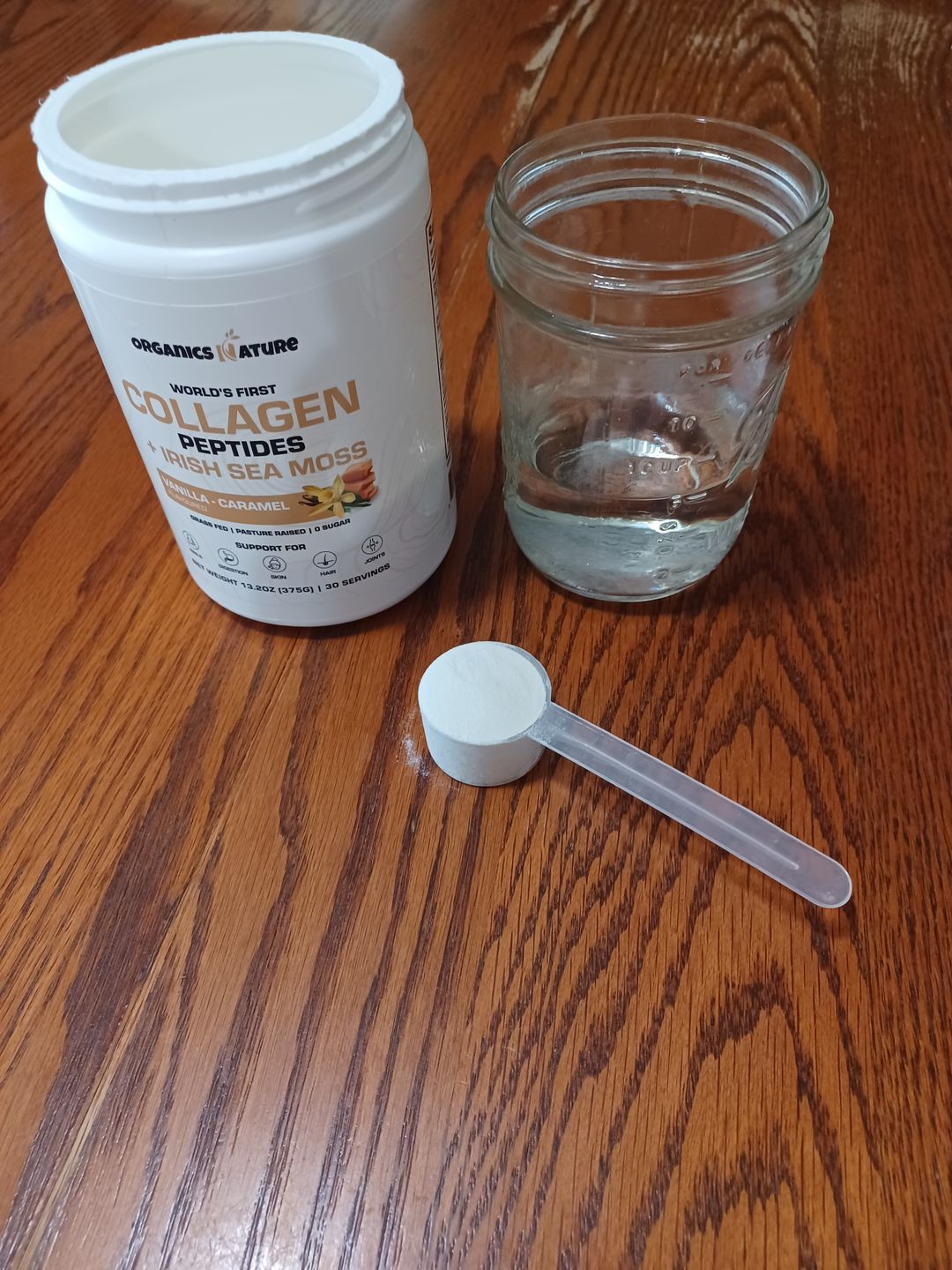 Customer photo review of World's First Collagen Peptides + Irish Sea Moss Vanilla-Caramel 1 Tub