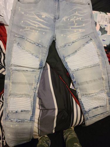 Customer photo review of Ribbed Denim (Blue Wash)