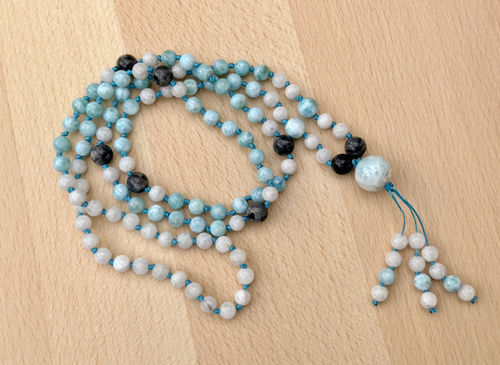 Customer photo review of 15.5" 8mm A Natural genuine larimar round gemstone jewelry beads