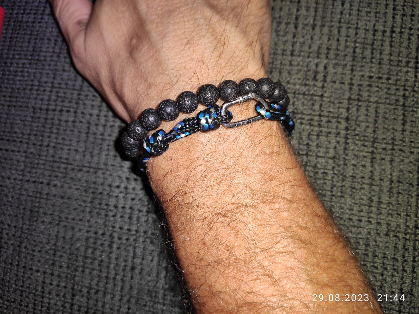 Customer photo review of BERGMENSCH® Karabiner Armband 925 Sterling Silber