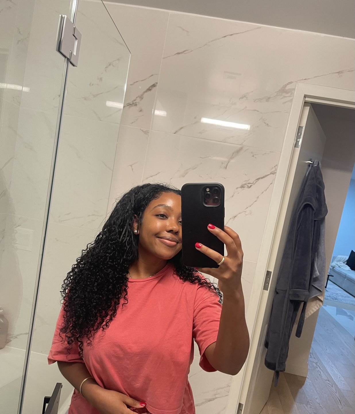 Customer photo review of Brazilian Curly Bundle