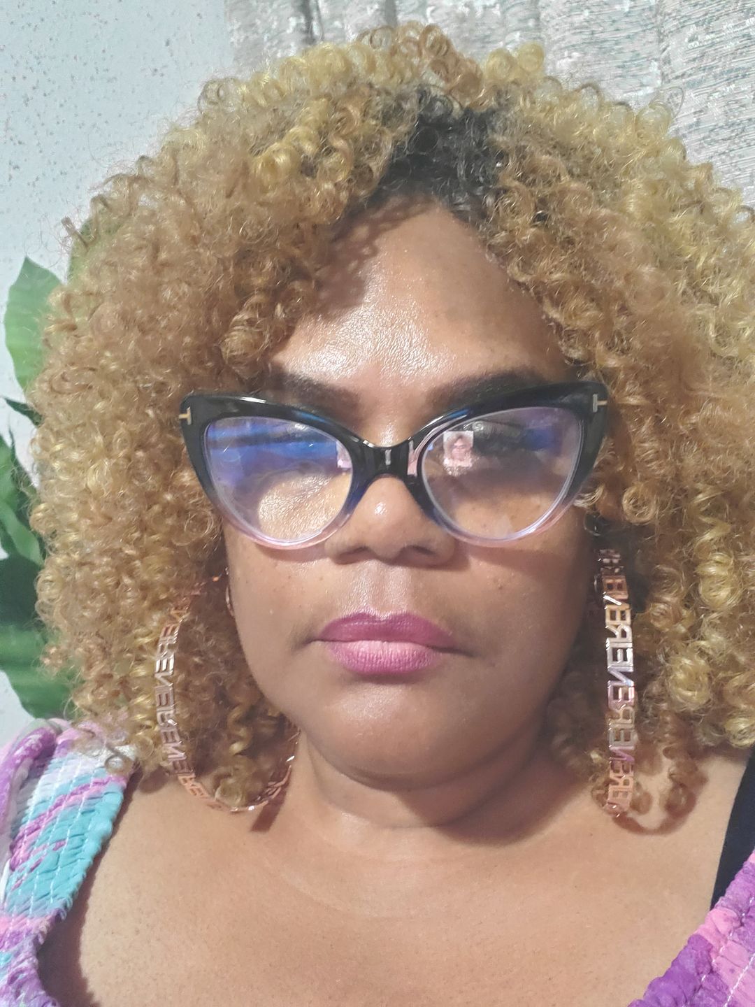 Customer photo review of Hoop Name Earrings