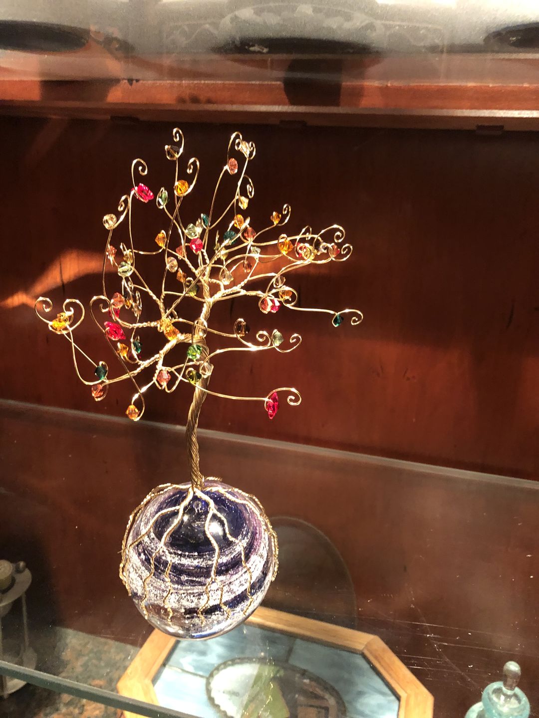 Customer photo review of Golden Crystal Tree of Life with Sparkle Orb