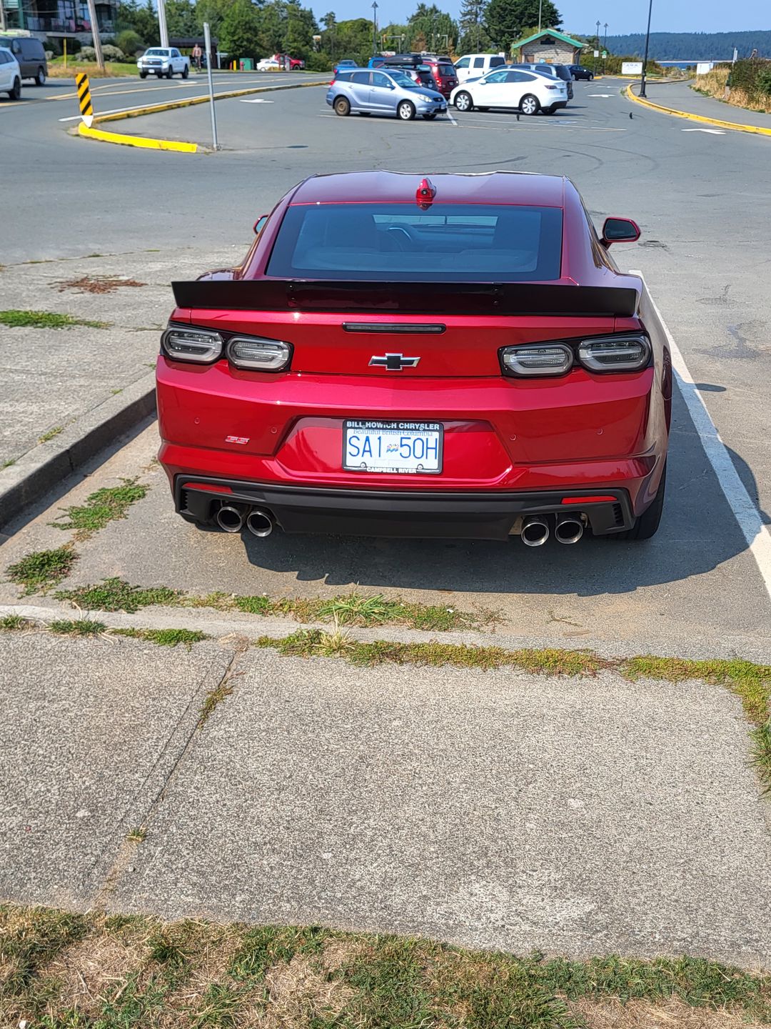 Customer photo review of 6th Gen Camaro Track Package Rear Trunk Spoiler Wing
