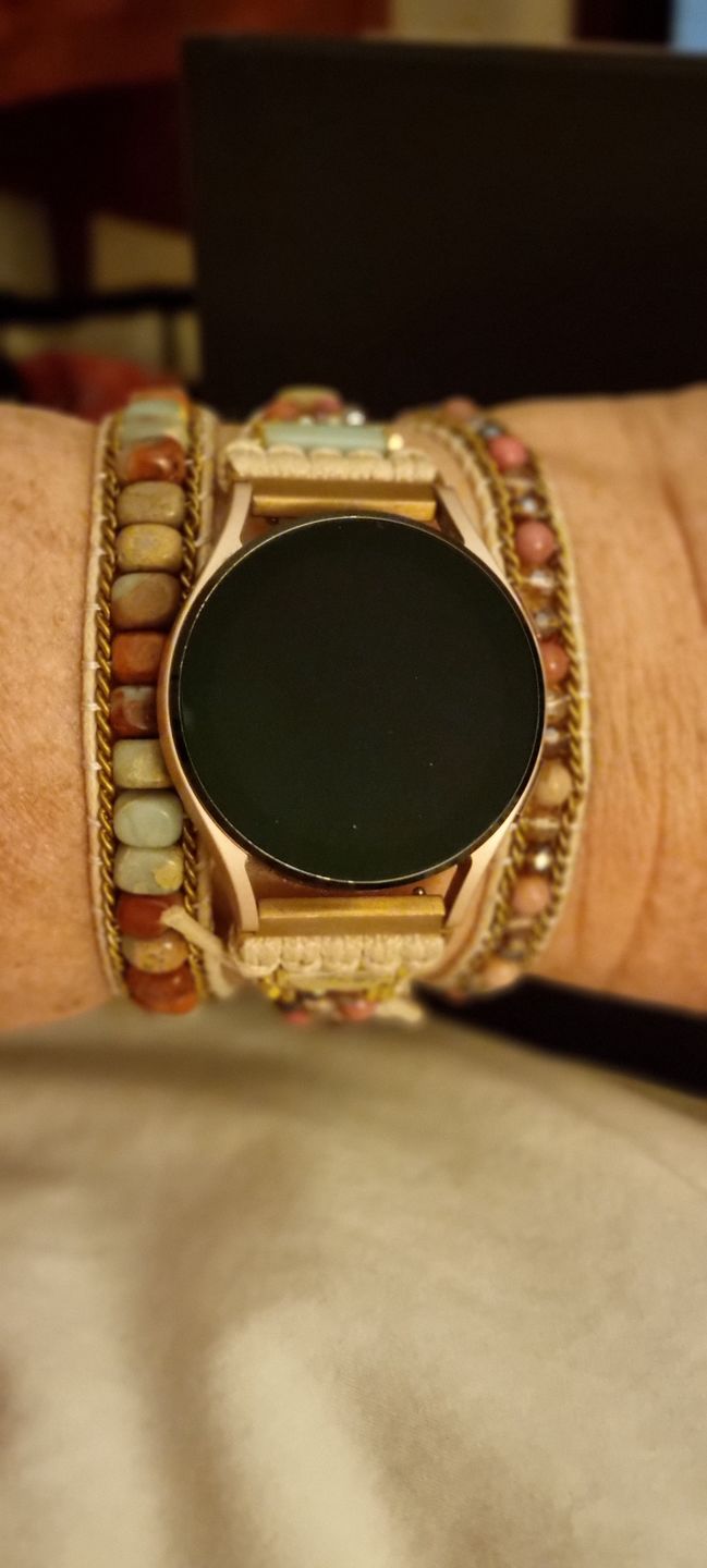 Customer photo review of Uplifting Emperor Stone Galaxy Watch Strap