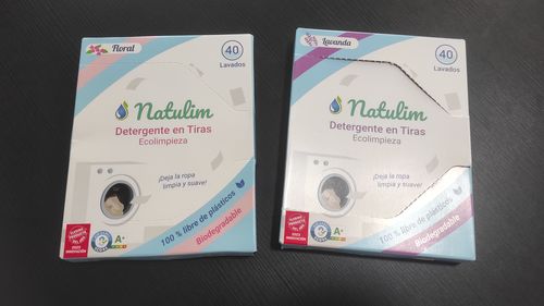 Customer photo review of Eco-Tiras de Detergente 40 lavados Natulim
