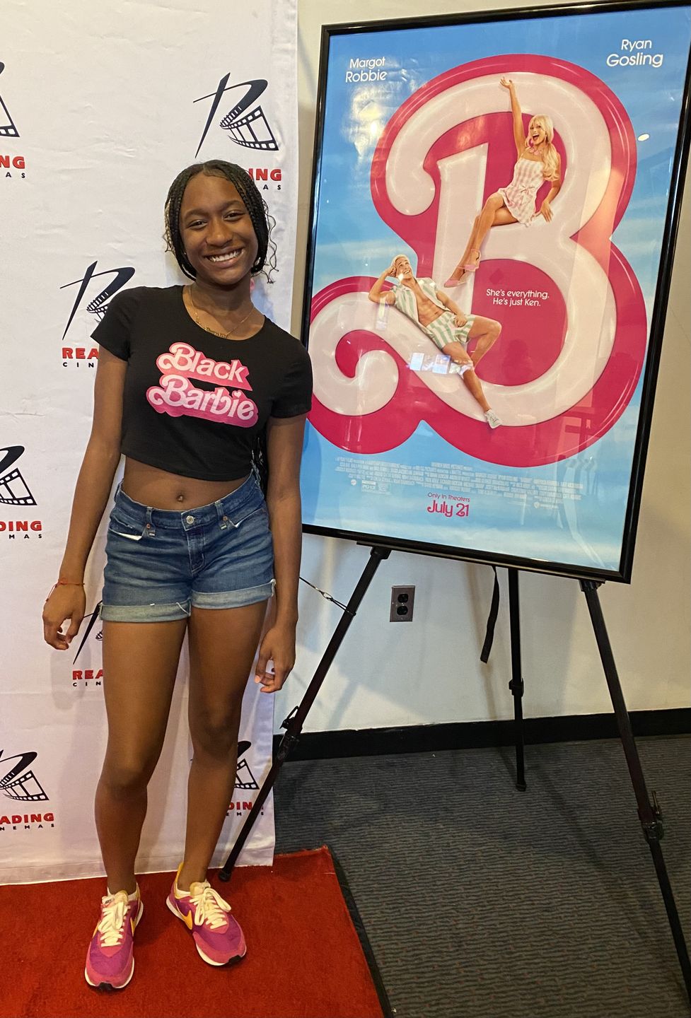 Customer photo review of Black Barbieee Crop Tee