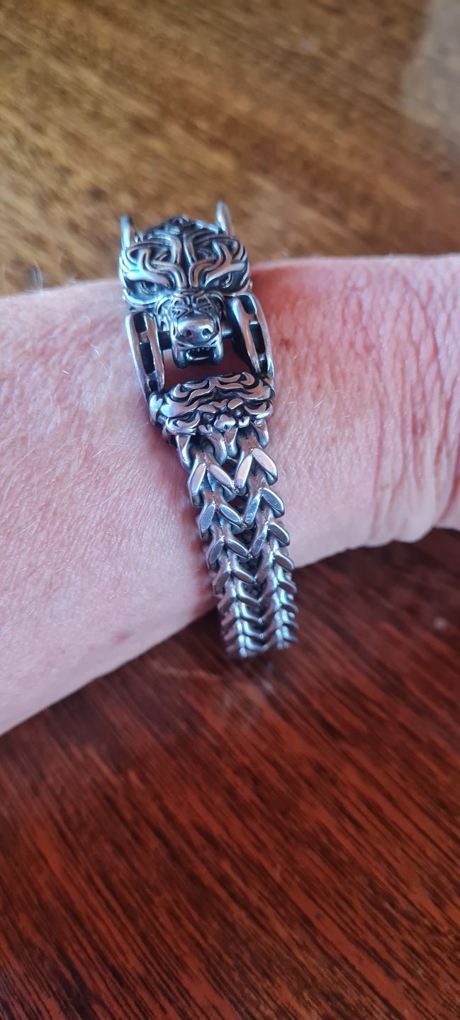 Customer photo review of Fenrir - The Great Wolf - Stainless Steel Bracelet