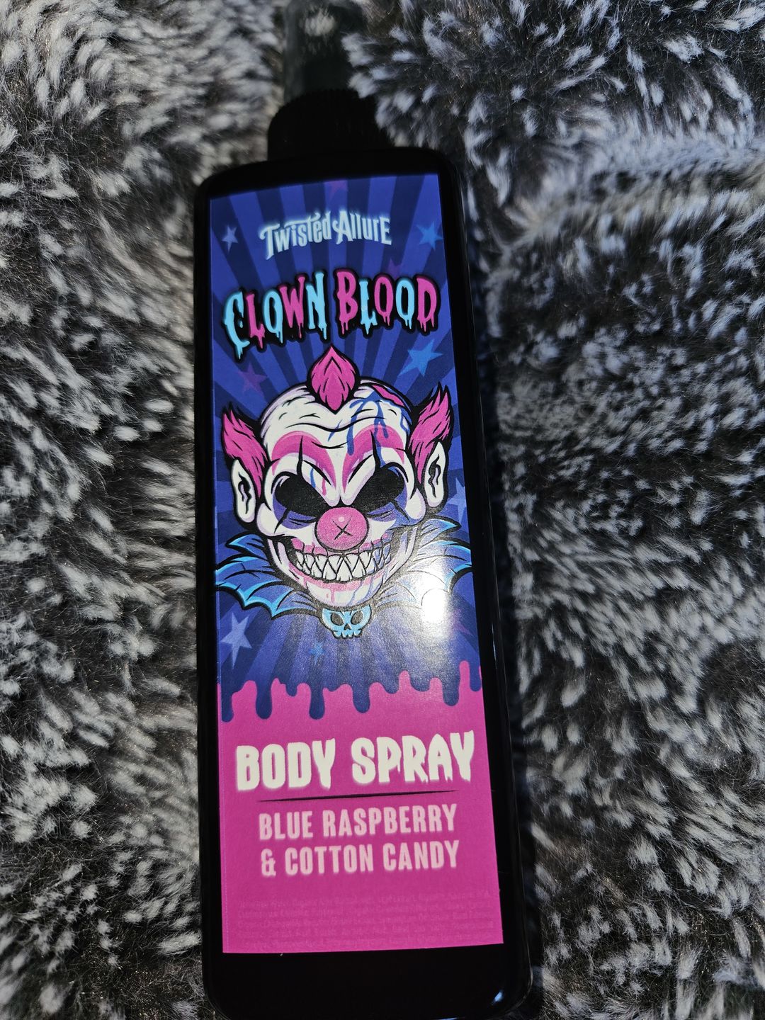 Customer photo review of Clown Blood Body Spray