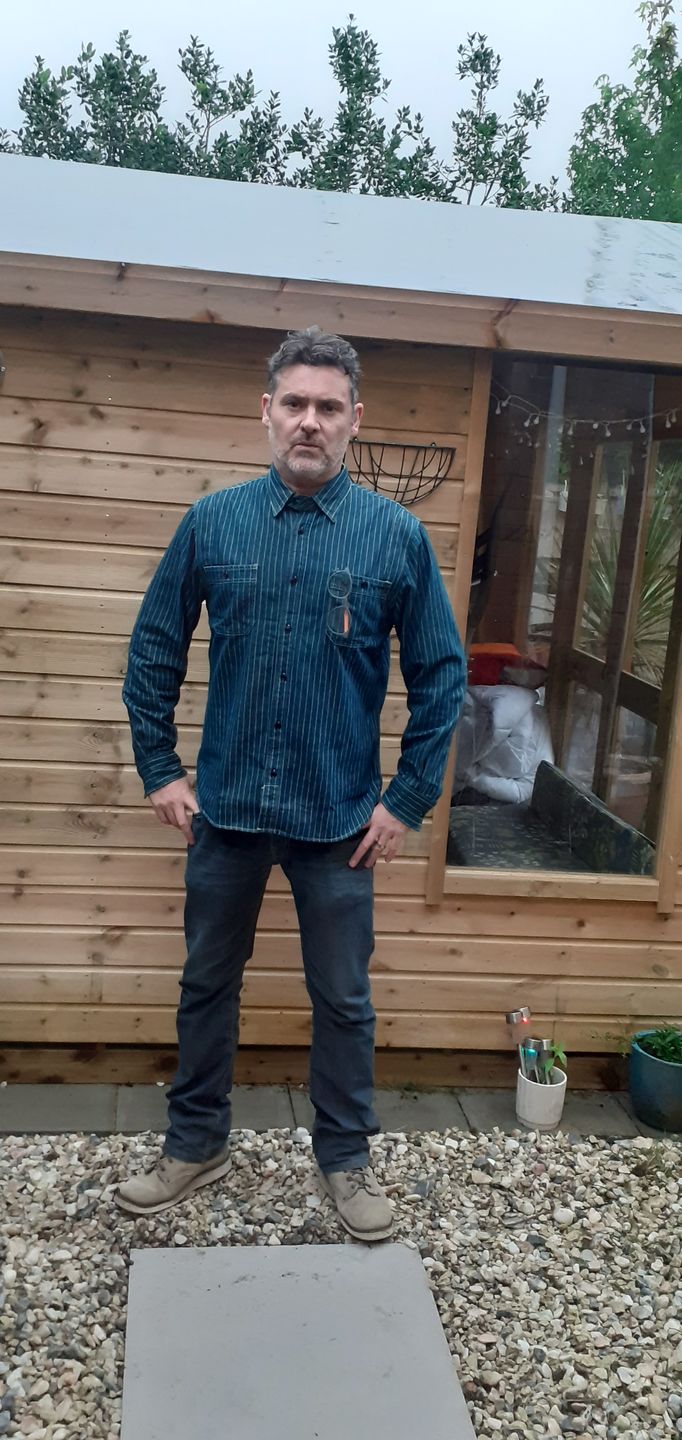 Customer photo review of 9 oz Wabash Vent Hole Work Shirt