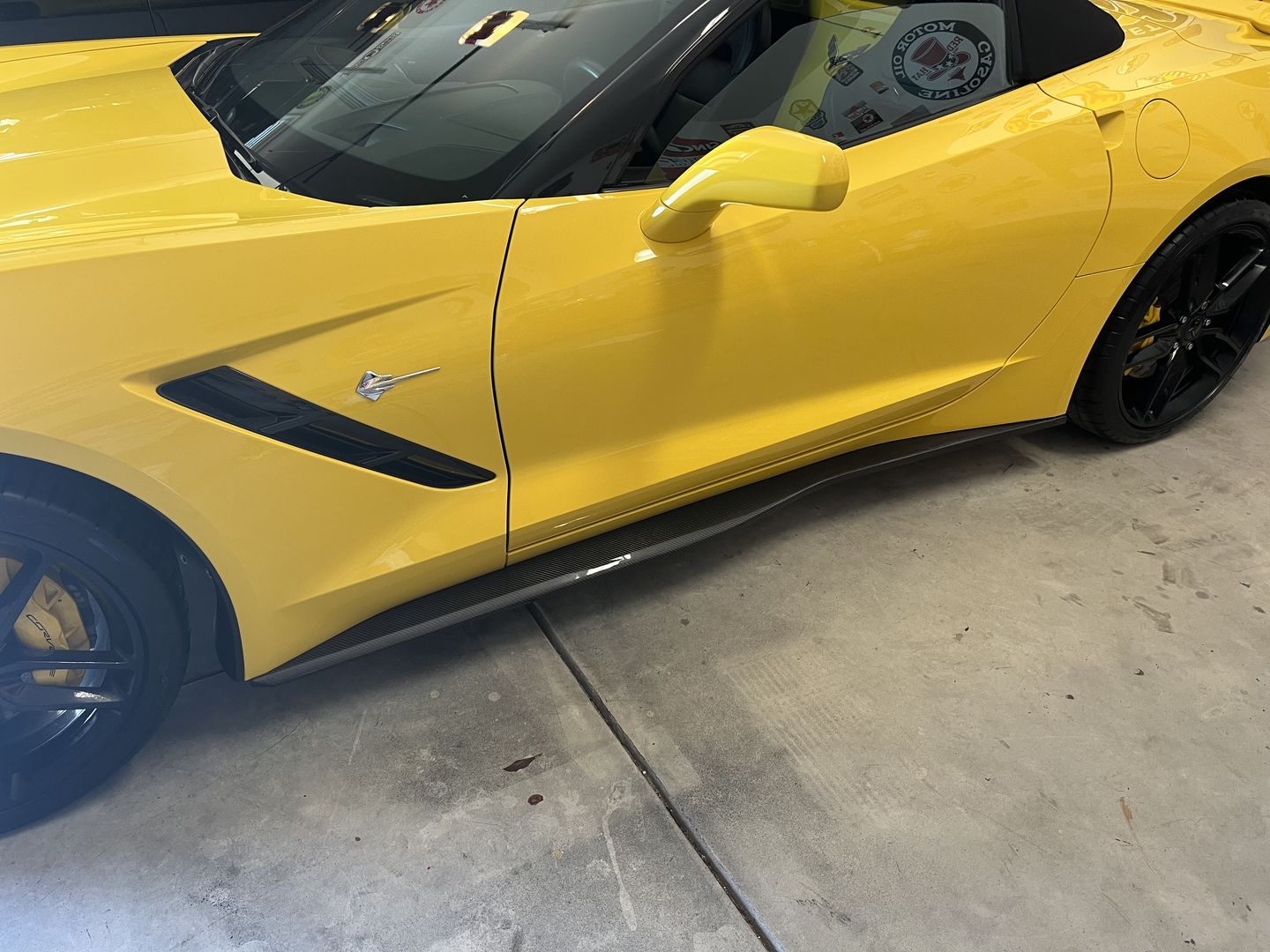 Customer photo review of Corvette C7 Z06 Conversion Side Skirts Rocker Panels