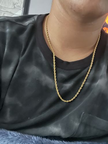 Customer photo review of 3mm Gold Rope Chain